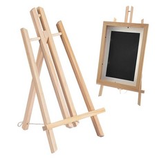 이지유 고급 나무 미니 이젤 액자 받침대 스탠드 사진 접시 캔버스 거치대, 1개, 우드