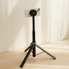 MAGIPEA 美極品 三腳快開棒-磁吸版 全機型適用 N52磁吸加夾具 一丟即開 藍牙遙控 旅行必備, 玄武黑, 1個, 磁吸三腳快開棒