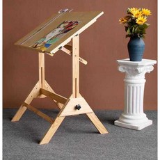 제도 책상 도면판 드로잉 작업대 각도조절 테이블, 1개