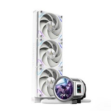 TCOMAS 鈦鉭 LX800 PRO 360磁吸雙螢幕一體化水冷散熱器/6年保固(漏液全保), 1個, 白色