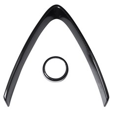 Alfa Romeo Stelvio 2017 2018 부품 2pcs 용 탄소 섬유 스타일 ABS 플라스틱 그릴 장식 프레임 트림, 검은색