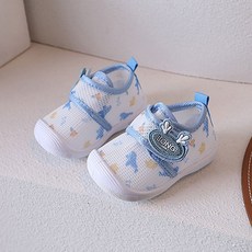《寶貝不無聊》小龍透氣網面涼鞋 學步鞋寶寶鞋 男童女童包頭涼鞋 防滑軟底春夏嬰幼兒童透氣鞋魔術貼網面