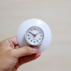 흡착형 욕실 방수시계, 8 흰색 전자 흡착 컵 시계
