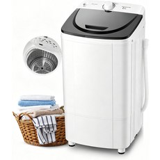 10KG 휴대용 스핀 드라이어 스테인리스 드럼이 장착된 1000RPM 컴팩트 의류 스피너 아파트 RV 및 작은 공간을 위한 블루 라이트 강력한 모터 내장, 220V