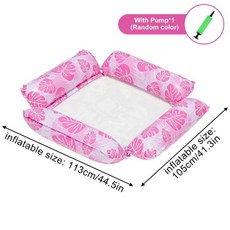 튜브 풍선 해먹핸드 펌프 재미있는 해변 플로팅 매트 수영장 호수 경량 여름 장비, 1개, 3. Pink