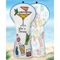 Big Teeth Golf 19홀 드라이버 헤드커버 음료 테마 커버 재미있고 귀여운 퍼터 커버 화이트 골프 클럽 선물 (드라이버), Driver