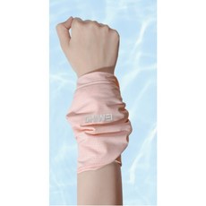 CHIWEI 夏季薄款運動手腕擦汗巾 涼感速乾護腕, 肉桂粉, 1個