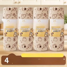 항균 흡수력 좋은 주방 청소용 두꺼운 행주 세척용 수건, 4롤, 1개, 1개