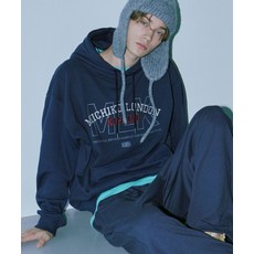 MICHIKO LONDON 자수 소프트 후드 네이비 1102739