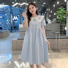 Makone 임산부원피스 임산부스커트 원피스 여름옷 유럽풍 임산부옷 유행 2020여름타입 임신말기 무릎넘는길이 긴치마 여름 스커트
