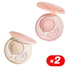 ×2 원톱스타 같은 컬러의 하이디스크 하이라이트 파우더 얼굴 하이라이팅 컨실 방수 블렌더 팔레트, 내추럴×6