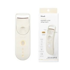 fillimilli 必入寬版電熱睫毛夾 USB充電燙睫毛器 韓國代購, 淡黃, USB充電加寬版