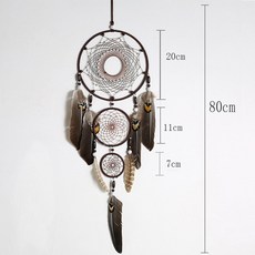 레트로 드림 네트 수제 드림캐처 윈드 차임 홈 장식 선물 오너먼트 침실, 독수리 타격 롱 에어