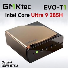 GMKtec EVO-T1 AI 미니 PC 인텔 코어 울트라 9 285H 2DDR5 3M2 SSD 데스크탑 슈퍼컴퓨팅 센터 내장형 32b L, 01 Ultra 9 285H, 03 미국, 03 64GB RAM 2TB SSD