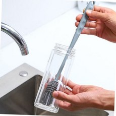 주방용 실리콘 젖병 텀블러 세척솔 슬림 브러쉬 병솔 컵세척 실리콘브러쉬