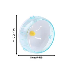 햄스터 러닝 디스크 장난감 스포츠 무소음 투명 소형 애완동물 회전 조깅 휠 케이지 용품, 03 17.5cm, 01 BLUE