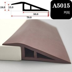 로봇 청소기 경사로 패드 입구 문턱 경사판 PVC 접근 램프, AD_커피A5015하단5015mm낙하, 1개