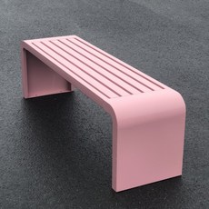 철제 벤치 의자 관공서 펜션 카페 학교 테라스 실외 스툴 1m, AP. 200x40x45 연한 핑크