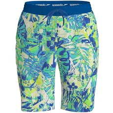 Speedo 800378816014M 프린트 본다이 면대 보드쇼츠 50.8cm20인치 할리퀸 그린 M [호환], Speedo 800378816014M 프린트 본다이 면