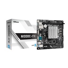 ASRock N100DC-ITX Mini-ITX 마더보드 - 인텔 N100 쿼드 코어 (3.4GHz) DDR4 HDMI/D-Sub 듀얼 M.2 (NVMe/WiFi) SA, ASRock N100DC-ITX Mini-ITX 마더보