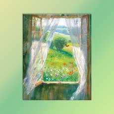 votgl diy페인팅 피포페인팅 명화그리기 그림그리기유화그리기세트40 x 50cm, 0016화원, 1개