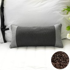 숙면예감 메밀 경추 특허 사각베개, 검정색, 1개