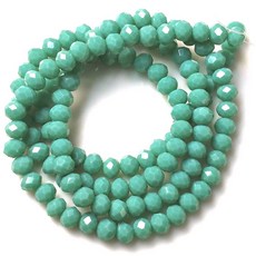 Bead 크리스탈 4mm 론델비즈 한세트 2줄 컬러선택, 민트오팔