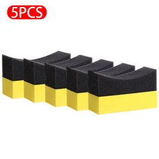 5/10pcs 자동 청소 스폰지 브러시 세트 바퀴 타이어 닦아 물 흡입 패드 왁스 연마 도구, 01 5pcs