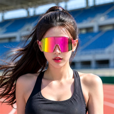 루맥스 3in1 자전거 스포츠 러닝 미러 고글SET 자전거 변색 낚시 등산 편광 선글라스, 오렌지, 1세트
