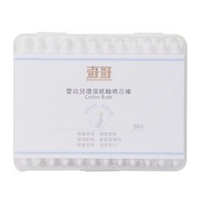 奇哥 嬰幼兒環保紙軸棉花棒-60隻入, 1個