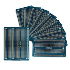 DIY 전자 프로젝트를 위한 10개의 납땜 가능한 브레드보드 PCB 보드 금도금 프로젝트 3.5x2.05 파란색 적용, White