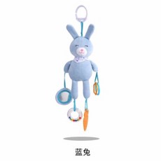 Growth tree 卡通動物牙膠掛件 嬰幼兒安撫玩偶, 1個, 藍兔 (有哈哈鏡)