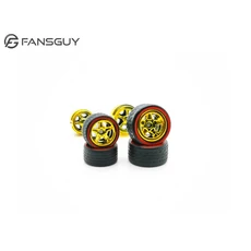 FANSGUY 1Set 10.8mm + 1/64 합금 자동차 스태거드 프론트 소형 리어 휠 RWBSC 시리즈 핫, 01 빠른  Mainland, 07 RBSC-C Gild 1