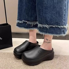 뮬 슬리퍼 5cm 키높이 EVA 통굽 실내화 방수 장화 요리사 간호사