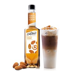 플라스틱 750ML 무설탕 플러스틱 다빈치 프리 아몬드시럽, 익힌 아몬드 맛