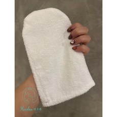 純棉熱敷毛巾手套/清潔布 美容院專用, 單一隻