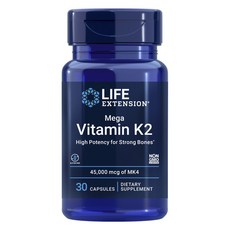 LIFE EXTENSION 維生素K2膠囊 45000mcg, 1罐, 30顆