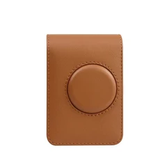 어깨 끈이있는 미니 EVO 용 레트로 카메라 가방 PU 커버 보호 케이스 숄더 백, 02 Brown Texture