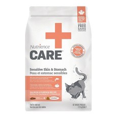 Nutrience 紐崔斯 CARE 無穀 貓糧 鮭魚南瓜配方 呵護腸胃 亮麗毛髮 成貓適用, 2.27 kg (5 lbs), 1個, Sensitive Skin & Stomach 皮膚及腸胃敏感配方