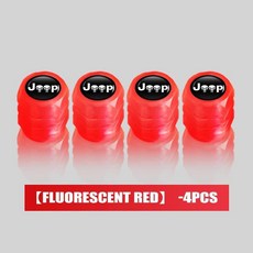 자동차 밸브 캡 스컬 휠 커버 야광 허브 랭글러 레니게이드 글래디에이터 컴패스용, 1. red-4PCS, 1개