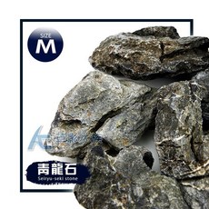 AC草影 青龍石 M尺寸 水族箱造景石材 水草缸裝飾 1公斤裝, 1個
