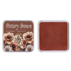 보스케 플라워컬러 스탬프 잉크패드, 1개, 포터리 브라운