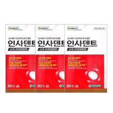 인사덴트 의치세정제, 60개입, 3개