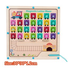 어린이 마그네틱 메이즈 보드 정렬 게임 몬테소리 컬러 매칭 교육용 장난감 미세 모터 훈련 펜 컨트롤 감각 놀이, [34] BOS30058-I, 1개