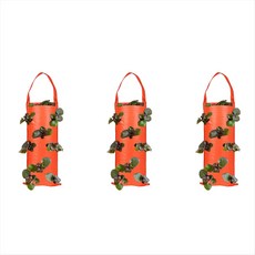 3PCS 통기성 매달려 화분 성장 가방 딸기 성장 가방 꽃 성장 가방 감자 성장 가방 식물 성장 가방, A11