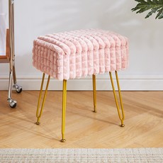 에코소라노 수납스툴 화장대 의자 벤치 다용도 수납장, 핑크WBD004P, 1개