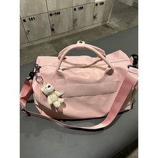 健身包女乾溼分離游泳包行李包運動包男手提旅行包大容量行李袋潮, 粉色  無掛件, 1個