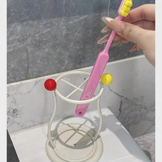 도파민 컬러 스프링 수납 선반, 아이보리, 2개
