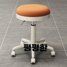 화장대 의자 바퀴 이동형 등받이 스툴, U01KSQ9340RY1NTAEZRGJSN113-025, Y. 오렌지 베이지 수출용 휠