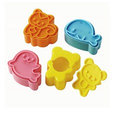 日本製 卡通動物造型吐司模型 (熊/松鼠/鯨魚/海豹) 三明治壓模 食物壓模 飯模 麵包 餅乾模型, 1套裝